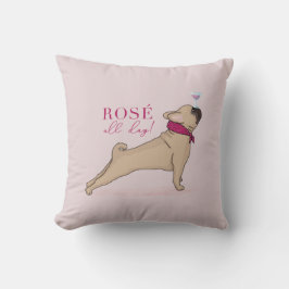 Bulldog Pillow Rosé de hele dag Kussen