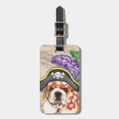 Bulldog Pirate Bagagelabel (Voorkant verticaal)