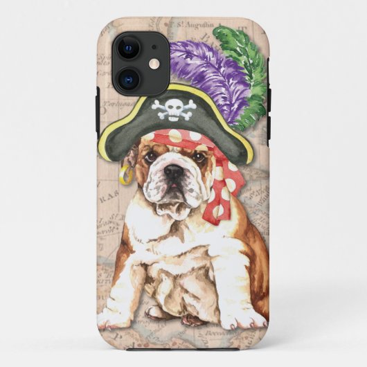 Bulldog Pirate Case-Mate iPhone Case (Achterkant)