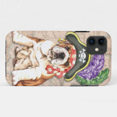 Bulldog Pirate Case-Mate iPhone Case (Achterkant (horizontaal))