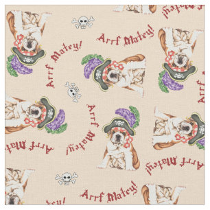 Bulldog Pirate Fabric Stof