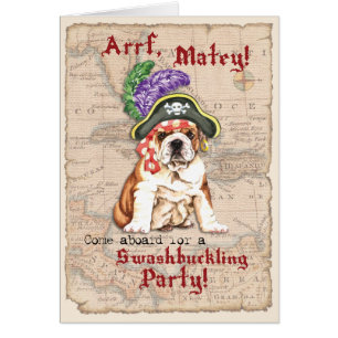 Bulldog Pirate Invitation