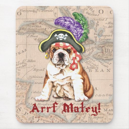 Bulldog Pirate Muismat (Voorkant)