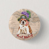 Bulldog Pirate Ronde Button 3,2 Cm (Voorkant)