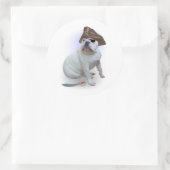 Bulldog Pirate Ronde Sticker (Tas)