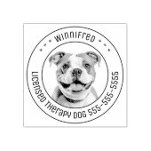 Bulldog Pit Bull Dog Pet Foto Rond Rubberstempel (Afrduk)