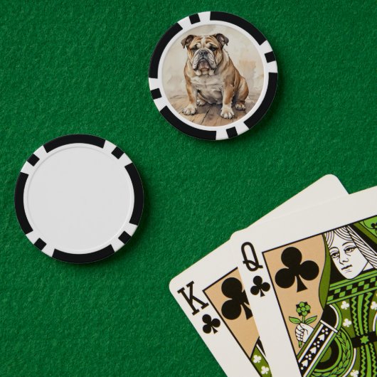 Bulldog Poker Chips (Pokertafel (Dubbel))