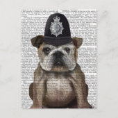 Bulldog Policeman Briefkaart (Voorkant)