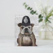 Bulldog Policeman Briefkaart (Staand voorkant)