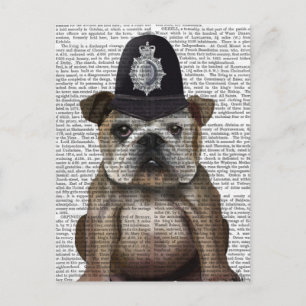 Bulldog Policeman Briefkaart