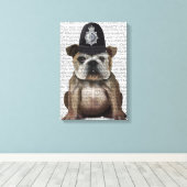 Bulldog Policeman Canvas Afdruk (Insitu (Houten vloer))