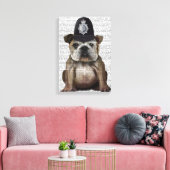 Bulldog Policeman Canvas Afdruk (Insitu (Woonkamer))