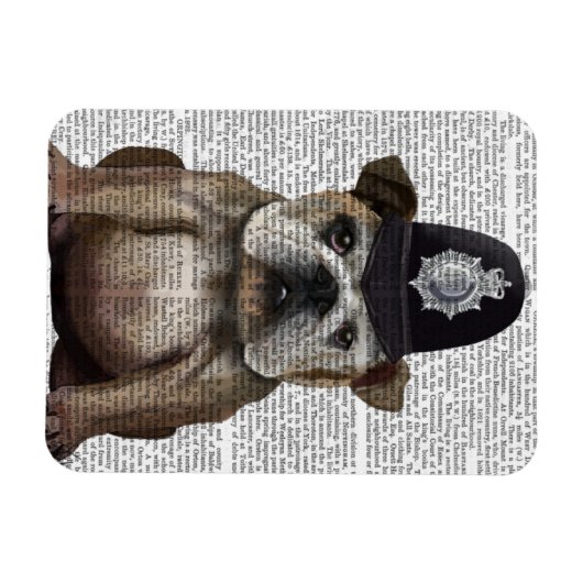 Bulldog Policeman Magneet (Horizontaal)