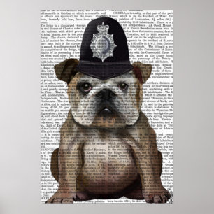 Bulldog Policeman Poster