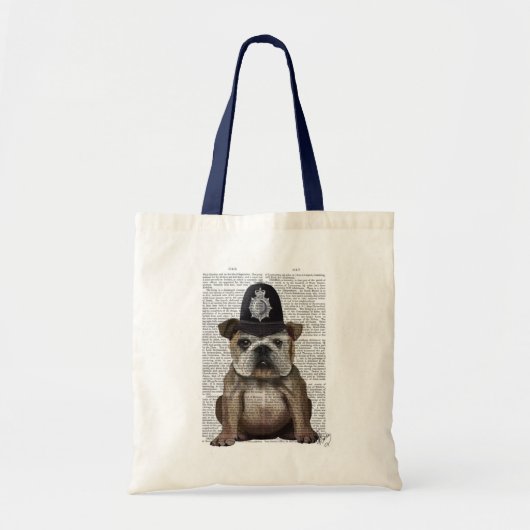 Bulldog Policeman Tote Bag (Voorkant)