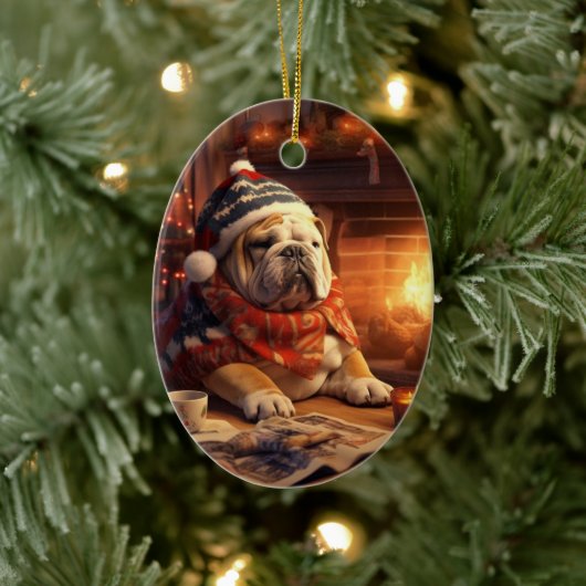 Bulldog Politie Liefhebber Pet Ornament Memorial G (Boom)