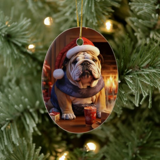 Bulldog Politie Liefhebber Pet Ornament Memorial G (Boom)