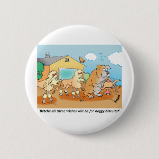 Bulldog - Poodle Cartoon Gifts Ronde Button 5,7 Cm