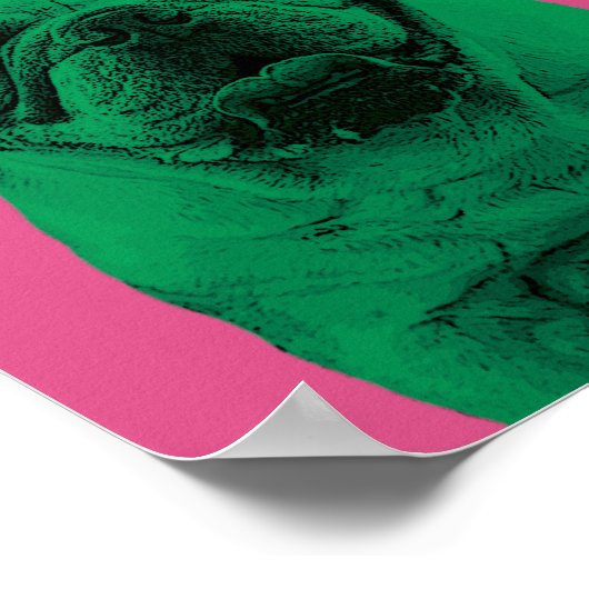 Bulldog Pop-Art Poster (Hoek)