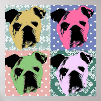 Bulldog Pop Art Print