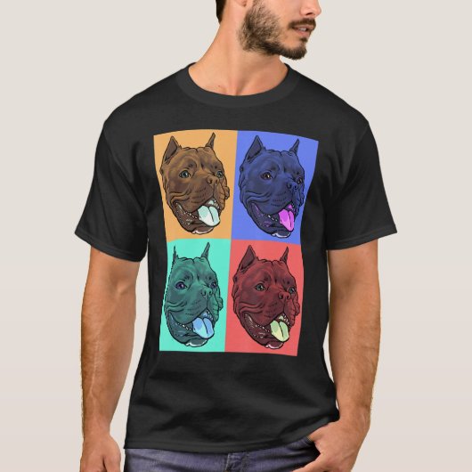 Bulldog Pop Art T-shirt (Voorkant)