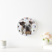 Bulldog Portrait Clock Ronde Klok (Huis)