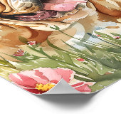 Bulldog Poster afdrukbare Wall Art Decor (Hoek)