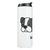 Bulldog print Thermal Tumbler Thermosbeker (Gedraaid links)