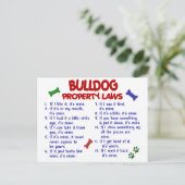 Bulldog Property Laws 2 Briefkaart (Staand voorkant)