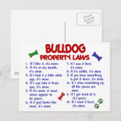 Bulldog Property Laws 2 Briefkaart (Voorkant / Achterkant)