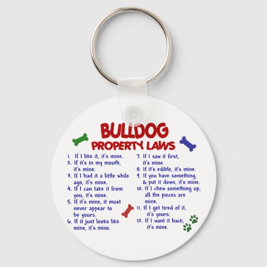 Bulldog Property Laws 2 Sleutelhanger (Voorkant)