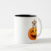 Bulldog Pumpkin Coffee Mok (Voorkant rechts)