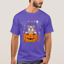 Bulldog Pumpkin Grappig Halloween Kostuum voor Hon T-shirt