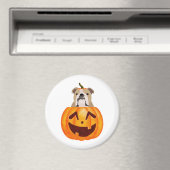 Bulldog Pumpkin Magneet (Insitu (Vaatwasser))