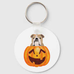 Bulldog Pumpkin Sleutelhanger