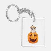Bulldog Pumpkin Sleutelhanger (Voorkant Links)