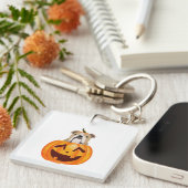 Bulldog Pumpkin Sleutelhanger (Voorkant Rechts)