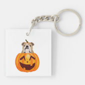 Bulldog Pumpkin Sleutelhanger (Achterkant)