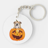 Bulldog Pumpkin Sleutelhanger (Achterkant)