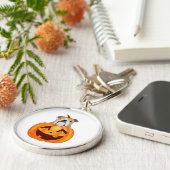 Bulldog Pumpkin Sleutelhanger (Zijkant)