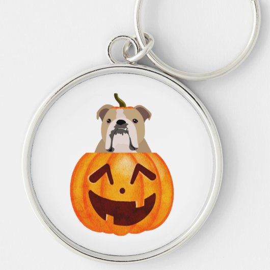 Bulldog Pumpkin Sleutelhanger (Voorkant)