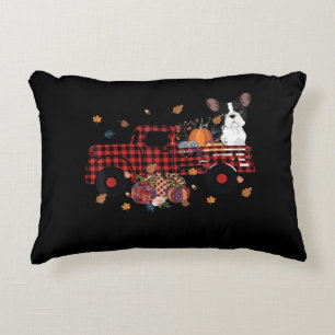 Bulldog Pumpkin Truck Thanksgiving Halloween Gift Accent Kussen