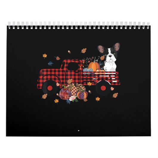 Bulldog Pumpkin Truck Thanksgiving Halloween Gift Kalender (Hoes)