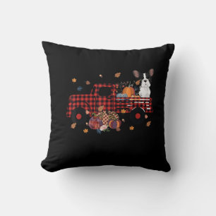 Bulldog Pumpkin Truck Thanksgiving Halloween Gift Kussen
