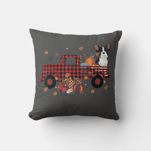 Bulldog Pumpkin Truck Thanksgiving Halloween Gift Kussen