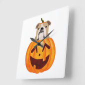 Bulldog Pumpkin     Vierkante Klok (Hoek)