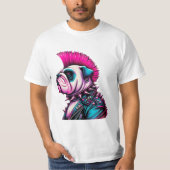 BULLDOG-PUNK GESTEENTE T-SHIRT (Voorkant)