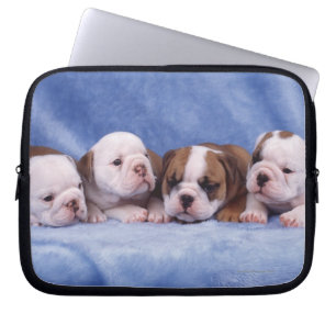 Bulldog puppies laptop sleeve