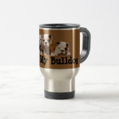 Bulldog Puppies Love Travel Mug Reisbeker (Voorkant rechts)