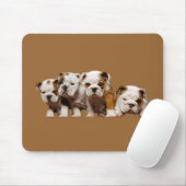 Bulldog Puppies Mousepad Muismat (Met muis)